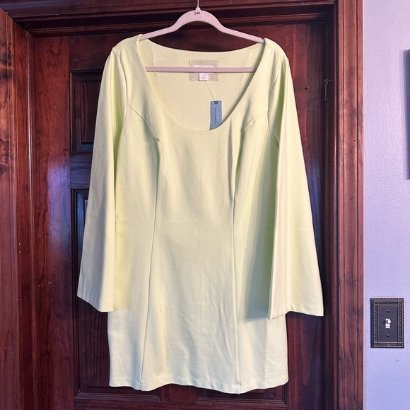 Light Yellow Long Sleeve Dress by Maeve - Picture 1 of 6